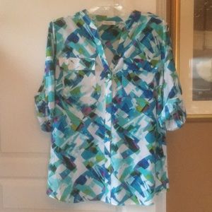 Calvin Klein Multi Colored Blouse